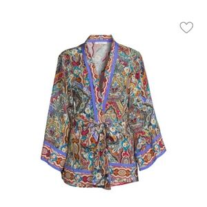 Robert Graham Autumn Silk Blend Belted Kimono